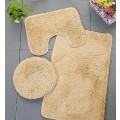 Miniatyrbild 1 av 2: HK 2-pack badrumsmattor i mikrofiber, mjuka och fluffiga badrumsmattor och U-formade toalettmattor, halkfria Camel