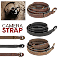 Miniatyrbilde 3 av 5: 110 cm Ekte Lær Kamerastropp for Leica, Fujifilm, Sony, Canon, Nikon - Tilgjengelig i Flere Farger jy[HK] Brown