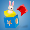Pikkukuva 3 / 3: Puinen salainen pupu boo piiloleikki taikatemppu [HK]