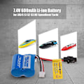 Miniatyrbilde 4 av 5: 18350 7.4V 600mAh Li-ion Batteri for JJR/C S1 S2 S3 H100 H106 RC Speedbåt Yacht[HK]