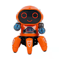 Miniatyrbilde 1 av 5: Rc Robot Lekevarer Elektronisk Gående Intelligent Dans Lys Musikk Blekksprut[HK] Orange