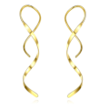 Miniatyrbillede 1 af 5: Spiral Tassel Øreringe Lange Øreringe Spiral Øre Line Spiral Øreringe[HK] Gold