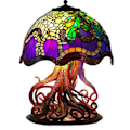Miniatyrbillede 1 af 5: Maleri Glas Svampe Bordlamper Bohemian Harpiks Svampe Bordlampe Natlampe Til Hjem Og Kontor[HK] Octopus Desk Lamp