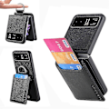Miniatyrbillede 1 af 5: Litchi Tekstur Læder Telefon Cover Til Motorola Razr 40 S202412274918[HK] Black