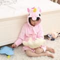 Søte enhjørning hettebadekåpe for barn, 3-10 år [HK] Pink 3-4 Years
