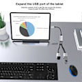 Miniatyrbilde 4 av 5: Type A Type-C Hann til Dobbel USB 2.0 Hunn Adapter USB-C OTG Splitter Y Kabel Konverter Støtte[HK]