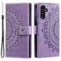 Miniatyrbild 1 av 5: För Samsung Galaxy S25 Plus Skal Präglat Totem PU Läder Plånbok Ställ Telefonskydd [HK] Purple