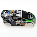 Miniatyrbild 2 av 5: RC Bil Kaross Skal Fjärrkontroll Leksak Reservdelar Passar Wltoys Fordonsleksaksmodell Tillbehör Racingbil Skal, K989[HK] Black  green