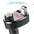 Miniatyrbillede 3 af 3: G13 Bærbar Bil MP3 Musikafspiller Bluetooth FM Transmitter Håndfri Opkald Auto Tilbehør Sort[HK]