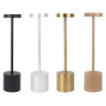 Miniatyrbild 4 av 5: Sladdlös bordslampa, LED-metall USB-laddningsbar skrivbordslampa matsallampa för restaurang/sovrum/sovsal -bp[hk] black