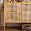 Miniatyrbillede 3 af 5: 16-tommer bredt naturligt rattanflet 40-tommer langt (3,3 fod) rattanflet ruller til møbler, stole, skabe, lofter [HK] Wood Color