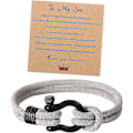 Miniatyrbillede 1 af 5: Armbånd til Min Søn Gave Fra Mor Med Inspirerende Kærlighedscitat Fødselsdagsgave Graduation Gave Thanksgiving Julegaver Til Søn Fra Mor Far Blå
