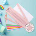 Miniatyrbild 4 av 5: 12 i 1 Pappersskärare Glidande Multifunktionell Papperskniv Roterande Handskärande Pappersverktyg för DIY Scrapbook[HK] Black