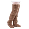 Miniatyrbillede 1 af 5: 1/2 polyester varm og hyggelig over knæhøje lodne lange sokker til brun[HK] brown 1Set