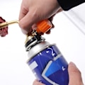 Miniatyrbillede 2 af 4: HK  Gas Tank Propane Refill Adapter, Propane Cylinder Connector, Camping Grill High Pressure Refill Gas Refill Connector Adapter-n