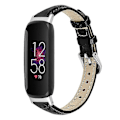 Pikkukuva 2 / 5: Fitbit Inspire 3 -rannekkeen korvaava bambukuvioitu PU-nahkainen säädettävä ranneke [HK] Black
