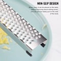 Miniatyrbillede 3 af 5: HK Citrus Zester Ost Rivjern Rustfrit Stål Citrus Zester Rivjern med Håndtag Citron Zester til black