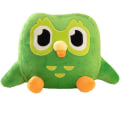 Miniatyrbillede 1 af 5: Grøn Duolingo Ugle Plys Legetøj Duo Plushie Af Duo Uglen Tegneserie Anime Ugle Dukke[HK] one size