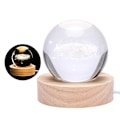 Miniatyrbillede 1 af 5: LED Krystal Bordlampe USB 3D Måne Galaxy Globe Natlampe Børn Julepynt Gave[hk] nebula