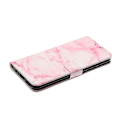 Pikkukuva 5 / 5: Huawei Y6p -puhelimelle värillinen marmorikuvioinen vaakasuuntainen PU-nahkainen suojakotelo [HK] Pink Marble