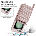 Miniatyrbillede 5 af 5: Til Samsung Galaxy Z Flip 6 Wallet Case med Kortholder og Justerbar Rem, Stilfuld Robust Stødsikker Læder Case[HK] For Galaxy Z Flip 6 White