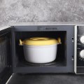 Miniatyrbilde 5 av 5: Bærbar mikrobølgeovn riskoker multifunksjonell damper 2800ml isolasjon lunsjboks dampende Ut[HK] WhiteYellow