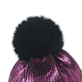 Miniatyrbilde 4 av 5: Lilla Metallisk Ins Gull Sølv Dame Lue Høst Vinter Unisex Akryl Varm Jente Lue Ski Vandring Enkel Caps[HK] gold