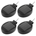 Miniatyrbilde 1 av 5: 4 Pakk Solcelle-LED Lysutskifting Toppdel Panel, Solcellepanel Lanterne Lokk Lyspære Tilbehør [hk]