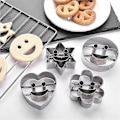 Miniatyrbillede 5 af 5: 4 stk. Smiley rustfrit stål kageform småkageform fondant kageform bagning[HkkK]