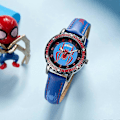 Miniatyrbillede 2 af 2: Spiderman Cool Lysende Effekt Armbåndsur Børn Vandtæt Analog Ur Drenge Piger Børn Fødselsdagsgave[HK] Blue