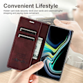Pikkukuva 4 / 5: Samsung Galaxy A26 5G Lompakkokotelo Magneettisella Sulkemisella Nahkainen Puhelinkotelo - Musta[HK] Multicolor Wine Red