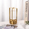 Miniatyrbillede 1 af 5: Lumison Crystal Lantern Bordlampe, lumison Krystallampe, bærbar Metal Bordlampe, 3 Farver Genopladelig Led Lampe, 100% Ny[hk] Gold