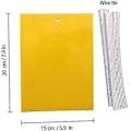 Miniatyrbilde 2 av 4: 2024 - 100 Stk. Gule Dobbeltsidige Fluefeller, Dobbeltsidige Gule Feller For Flygende Insekter - Drivhus[HK]