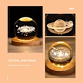 Miniatyrbillede 4 af 5: LED Krystal Bordlampe USB 3D Måne Galaxy Globe Natlampe Børn Julepynt Gave[hk] ferris wheel