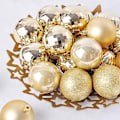 Miniatyrbild 3 av 5: 4cm 36 st Klotprydnader Guld Röd Grön Blå Julgran Semester Dekoration Tillbehör Hängande Semester Dekoration [HK] green 36 pcs 4cm