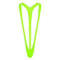 Miniatyrbilde 1 av 5: Fluorescerende Mankini - Elastisk Badedrakt for Menn [HK] One Size Green