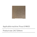 Miniatyrbild 3 av 5: Byggplatta PEI-ark 241x254MM Dubbelsidig Fjäderstålplåt för Prusa I3 MK3/MK3S/MK4 3D-skrivartillbehör[HK] Gold