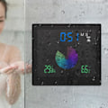 Miniatyrbillede 4 af 4: Badeværelse Digitalt Ur Vandtæt Temperatur & Fugtighedsmåler[HK] Black