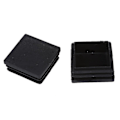 Miniatyrbillede 2 af 5: 40mm x 40mm Plast Firkantede Rørindsatser Endebeslag Sort 10 stk[HkkK] black
