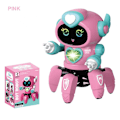 Miniatyrbilde 1 av 5: RC Robot Lekevarer Elektronisk Gående Intelligent Dans Lys Musikk Blekksprut [HK] PINK