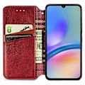 Pikkukuva 2 / 5: Samsung Galaxy A05s 4G Nahkakotelo, kohokuvioitu vinoneliökuvio, lompakkokotelo [HK] Style D Multicolor