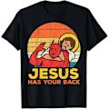Pikkukuva 1 / 2: Jeesus tukee sinua Jiu Jitsu Retro Christian T-paita Koot S-3XL TT421[HK] S