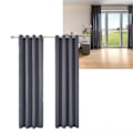 Miniatyrbilde 3 av 5: Mørkleggingsgardin Polyester Soverom Formørkende Gardiner Mørk Grå for Husholdningsdekorasjon[HK]