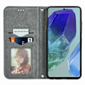 Miniatyrbilde 2 av 5: For Samsung Galaxy S24 FE Deksel Hudfølelse Lær Lommebok Telefondeksel Magnetisk Absorpsjon[HK] Grey