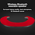Pikkukuva 5 / 5: Bluetooth-kaulakaiutin, langaton Bluetooth-kaulakaiutin, puettava kaiutin kotiin, urheiluun ja ulkoiluun [HK] Red