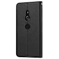 Pikkukuva 4 / 5: Itsestään imeytyvä nahkainen jalustallinen puhelinkotelo Sony Xperia XZ2:lle [HK]