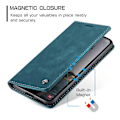 Miniatyrbillede 4 af 5: CASEME 013 Serie Til Samsung Galaxy A55 5G Etui PU Læder Stand View Business Telefon Cover[HK] Style A Multicolor