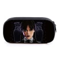 Miniatyrbild 2 av 2: Wednesday Addams Karaktärstryckt Skolväska Barnryggsäck Tredelad Set För Barnpresenter P[HK] Only a pen bag