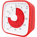 Miniatyrbilde 1 av 4: Visuell nedtellingstimer, overdimensjonert visuell klasseromstimer for barn og voksne, slitesterk mekanisk kjøkkentimerklokke [HK] Red