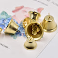 Miniatyrbillede 3 af 5: 100 stk. Guld Tiny Bells Håndværk Mini Bells Juletræ Fest Dekorationer [HK] 3cm x 100